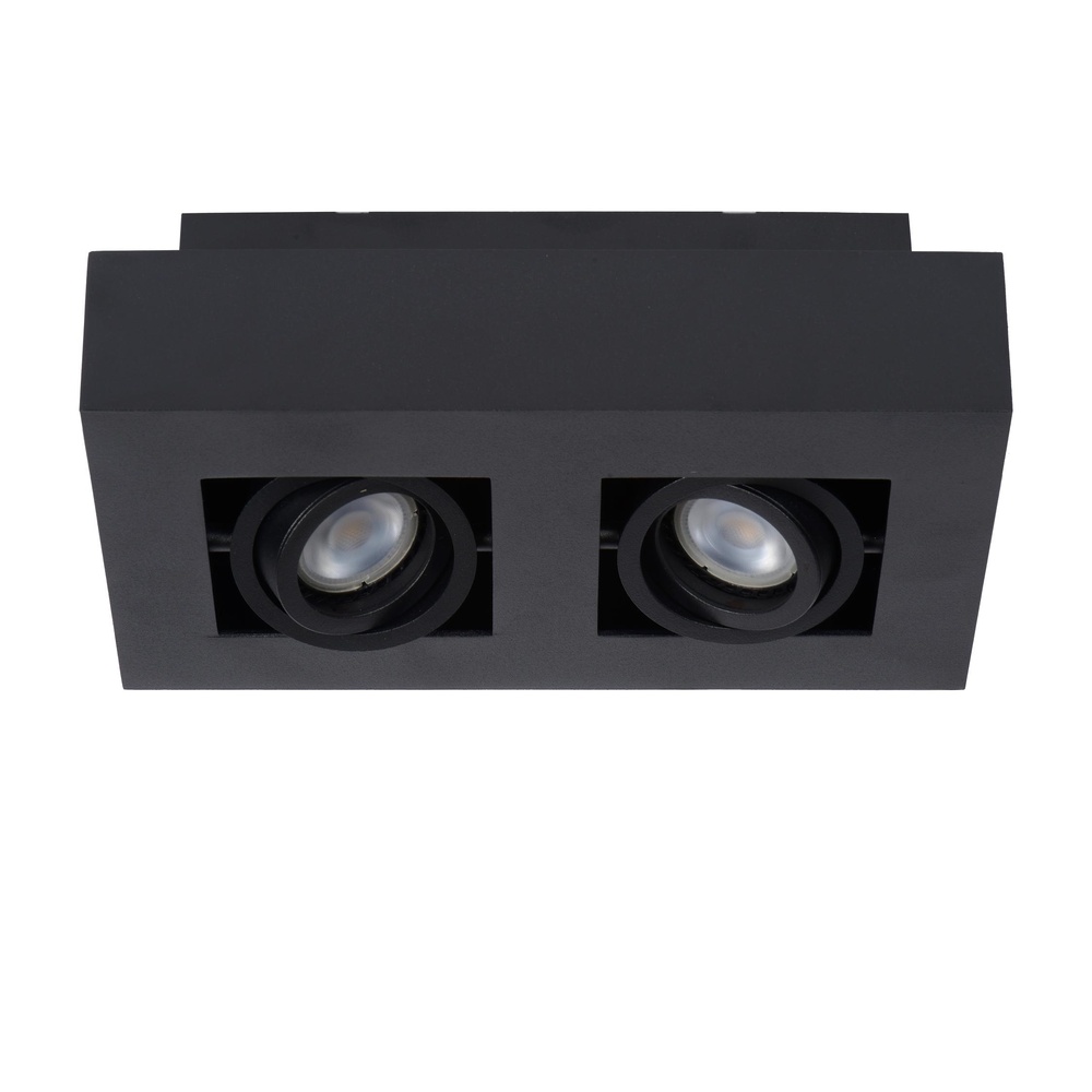 Lucide PlafondspotXirax 2 x 5W zwart - 09119/11/30